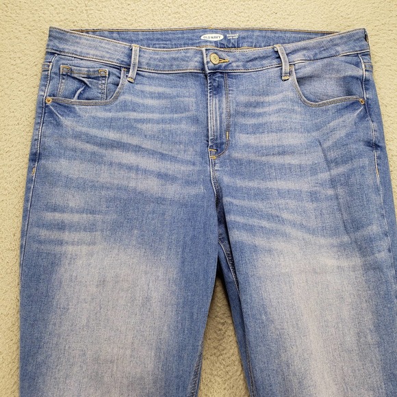 Old Navy Jeans Womens 16 Blue Denim Medium Wash Rockstar Super Skinny - Picture 2 of 14